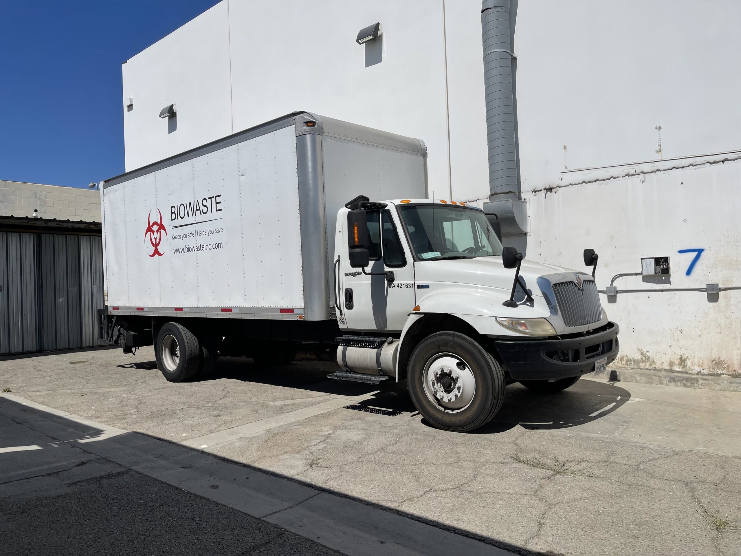 Medical waste disposal team at work in San Bernardino County, CA